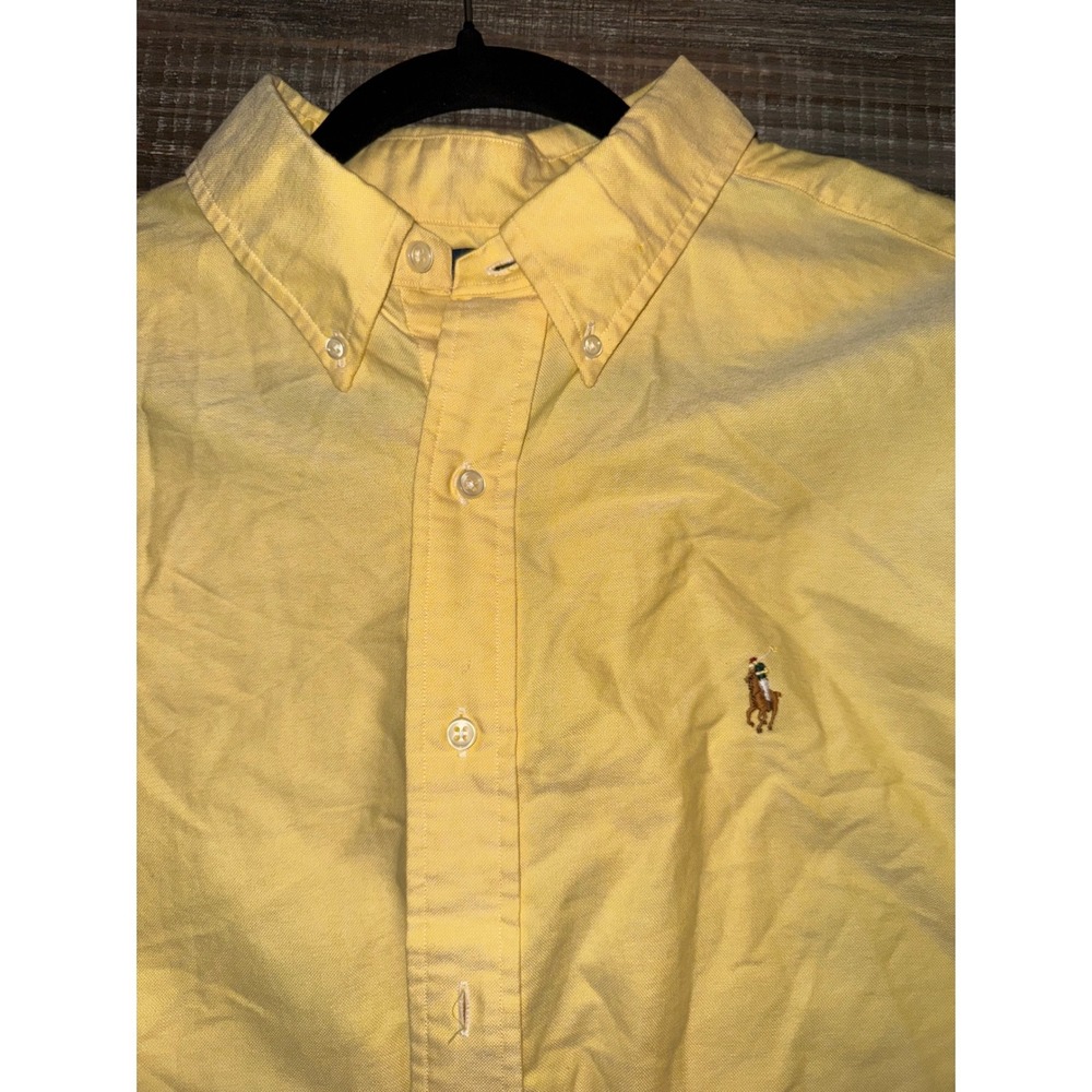 Polo Ralph Lauren Mens XL Yellow Oxford Button Down Shirt Long Sleeve NWT